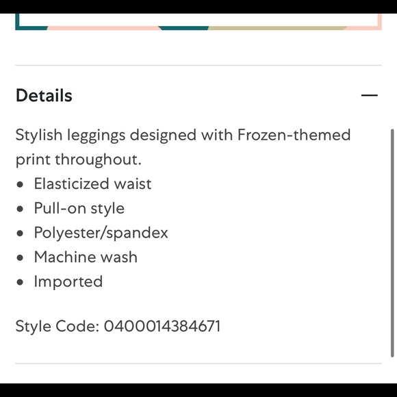 Terez Frozen Girls Leggings NWOT - Picture 8 of 8